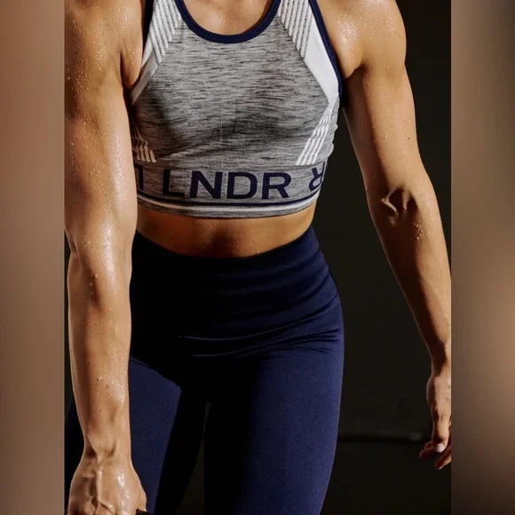 LNDR aero dynamic sports bra — grey marl — S/M - Picture 2 of 7